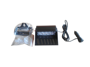 Single module car windshield dash light with suction cups for installation